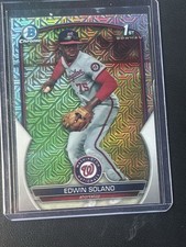 2023 Bowman Chrome #BCP-169 Edwin Solano Chrome Prospects Mojo Refractor