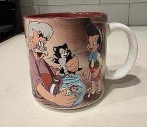 Vintage 1990 Walt Disney's Pinocchio Figaro Coffee Mug - Made in Japan