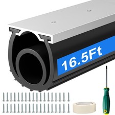 16.5 FT Garage Door Seal Bottom Kit - Heavy Duty EPDM Rubber U O Ring Weather...