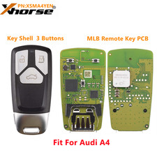Xhorse XSMA4YEN MLB Llave remota con 3 botones Carcasa de llave apta para AU.DI A4 Lo más nuevo