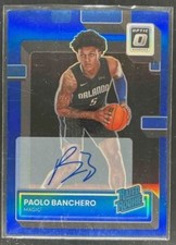 2022-23 Panini Donruss Optic Paolo Banchero Rated Rookie Blue Auto 06/49 #221