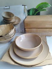 Brand New In Box 12 Piece Natural Hampton Reactive Glaze Dinner Set