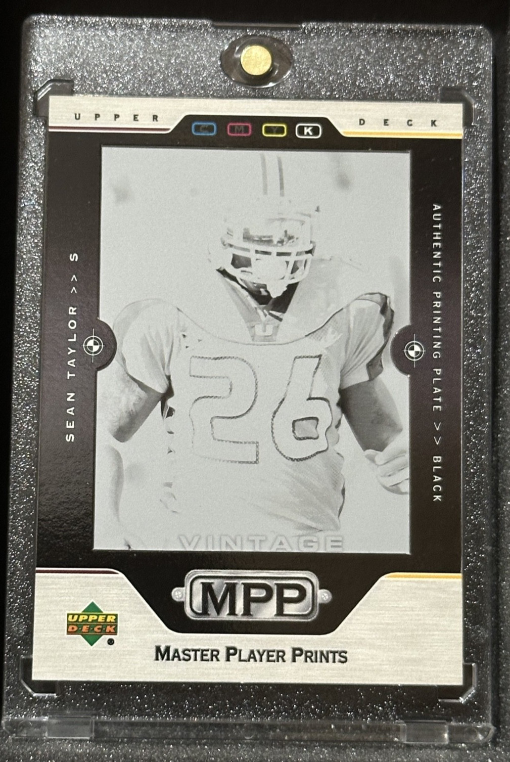 Sean Taylor Upper Deck Master Player Prints #214 Cyan Printing Plate 1/1
