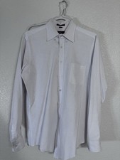 Mens Vintage Van Heusen 417 Single Needle Tailoring White Shirt Sz 16 37-38