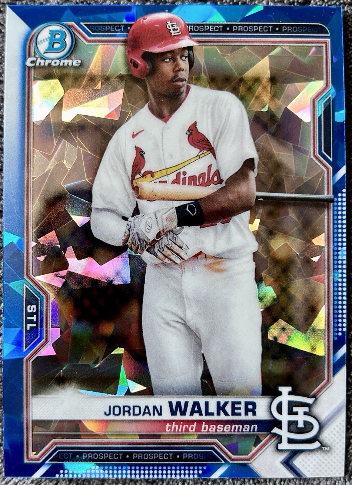 2021 Bowman Sapphire - Chrome Prospects Jordan Walker #BCP-146 (RC) Cardinals