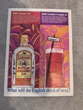 Gordon's Distilled London Dry Gin Carnaby Street Promo Print Poster Vintage 1968