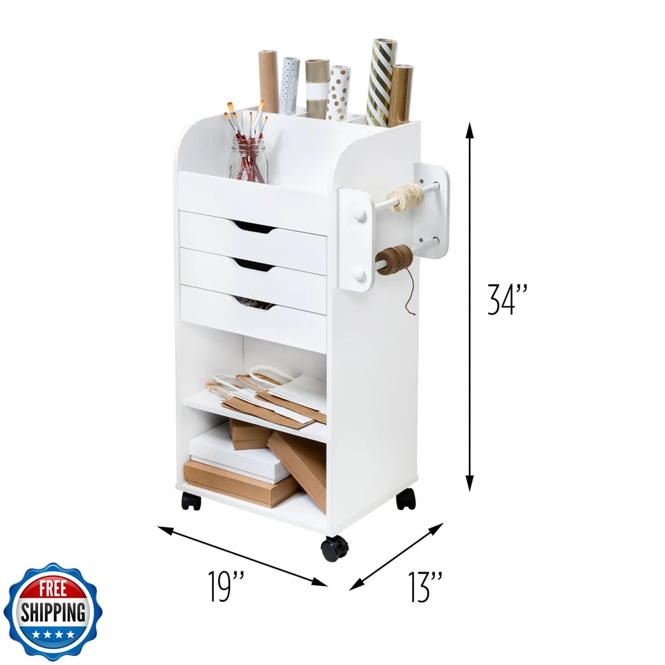 Carro de almacenamiento artesanal Honey-Can-Do 19,13" x 33,62" Foto 3 de 4