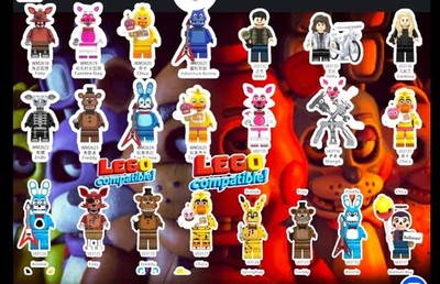 22x Custom Figure Five Nights At Freddy's FNAF Minifigures Toy Foxy Chica Bonnie