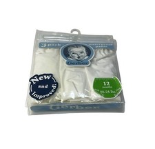 Gerber 3 Pack Waterproof Pants 12 Months 20-24 lbs Baby White NEW