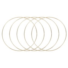 5 Pcs Dream Catcher Rings,8 Inch Macrame Hoops Rings,Gold