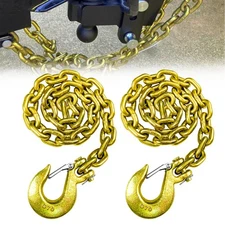 FITHOIST G80 Trailer Safety Chain 39 Inch | Tow Chains with 3/8'' Clevis Snap