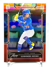 2024 Panini Three and Two Luisangel Acuna #15 Orange Parallel 25/25 Bookend