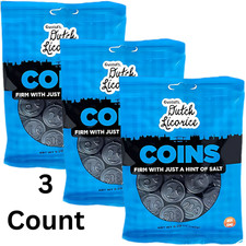 Gustaf s Dutch Licorice Coins 3 Bag Bundle Imported Black Licorice SHIPS FREE