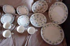 Gorham SWEET VIOLET Cups & Saucers, Dinnerware,Cake Plates EUC Vintage Set Of 20