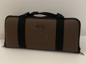 CASE XX Brown Leather Zipper Carrying Case (24 slots)