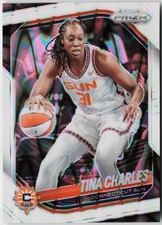 2025 Panini WNBA Prizm Tina Charles #3 White Seismic Connecticut Sun'