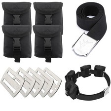 Scuba weight belt with 4 pockets, quick release buckle diving 52 inches