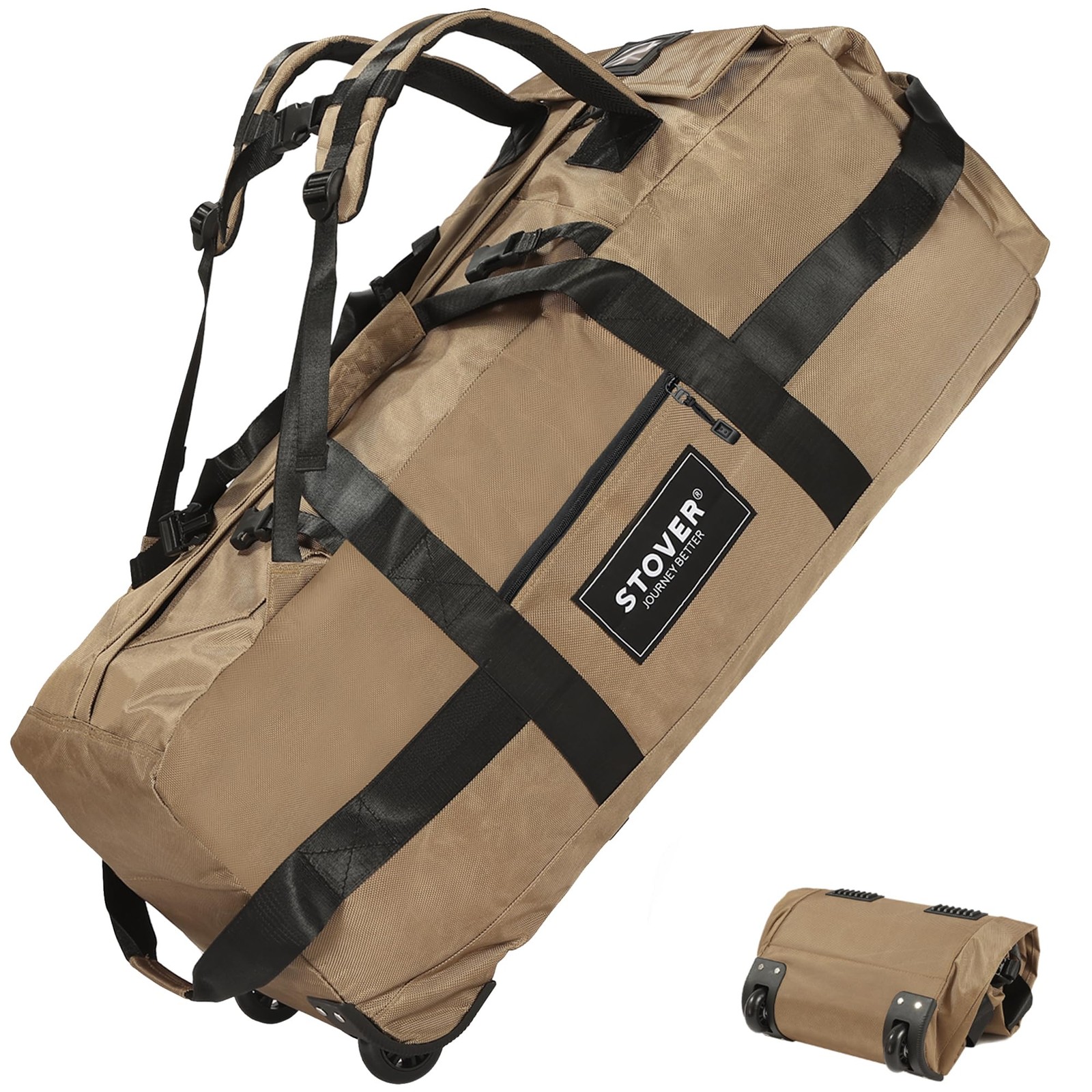 Extra Large 80L Rolling Duffel Bag with Wheels, Durable Trav