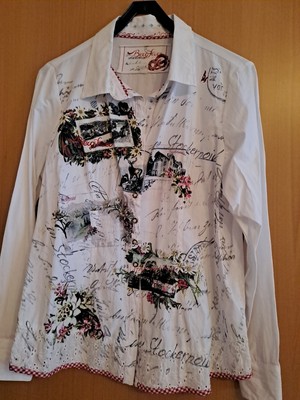 Bluse, Trachtenmode,  Stockerpoint, 42, weiß,  bunt