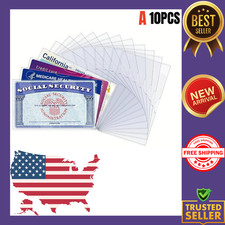 10 pcs Social Security Card Protector/Medicare Card Protector Sleeve/Social Card