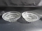 2 Vintage Anchor Hocking Clear Wexford Glass Dessert-Fruit-Berry Bowl 5" Diamond