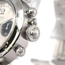 Authentic Cartier Pasha C Chronograph W31048M7 Stainless Steel Mechanical Au... 5