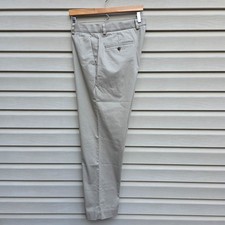 Brooks Brothers Advantage Chino Pants Clark Fit Men  s 36x30 Light Gray Stretch