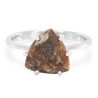 Cavill Ring Dinosaurierquarz 2,33Ct 925 Silber Damen Schmuck Braun- Echtschmuck
