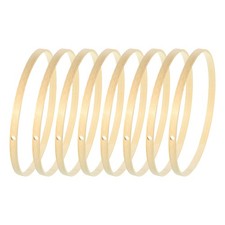 8Pcs 7 Inch Bamboo Macrame Hoop Wood Floral Hoop Craft Rings for DIY Craft