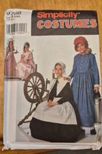 Simplicity 9708 Girls Little House on the Prairie, Pilgrim, Princess Dress UNCUT