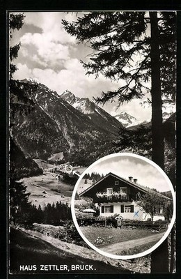 Bad Hindelang-Bruck, House Zettler, Postcard 