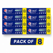 Whitening Toothpaste Crest 3D White Stain Eraser Mint Splash 8 Pack 2.3 oz Each