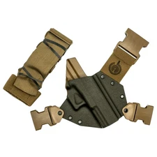 GunfightersINC Kenai Chest Holster Right Glock 20/21 Gen 1-4 Kydex/Nylon Gray