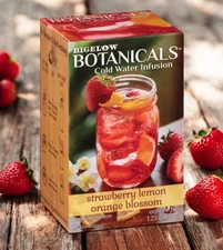 Bigelow Botanicals Cold Water Infusion Tea Strawberry Lemon Orange Blossom 18ct