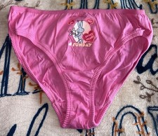 Old Navy 2003 Girl Y2K Sunday Teen Barbie Pink 14 Panty Hi-Cut Underwear Bikini