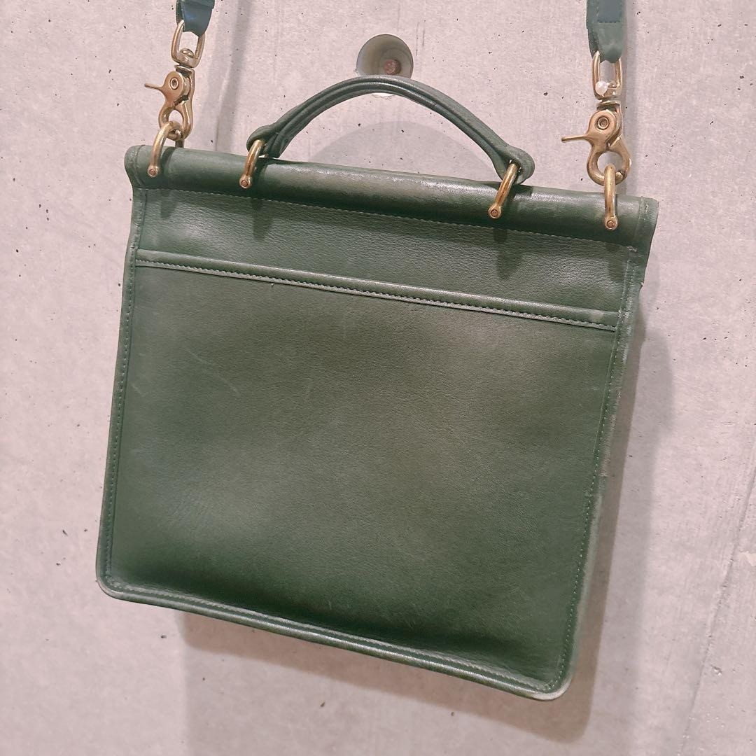 Vintage Coach Willis 9927 shoulder bag, dark green leather with