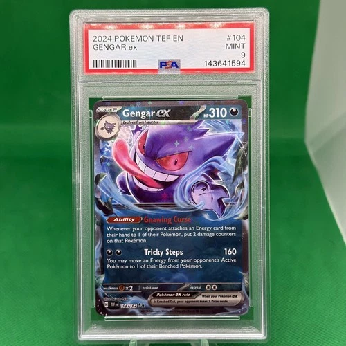 2024 POKEMON TEF EN-TEMPORAL FORCES #104 GENGAR EX PSA 9