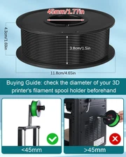 3D Printer Filament PLA 1.75Mm 6 Color 250G Spool Holder 45Mm Mini Spools Bundle