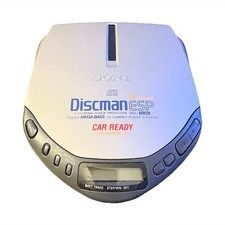 Sony Discman D-E307CK Portable CD Player Silver/Gray ESP Mega Bass Car Ready LCD