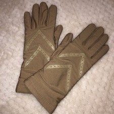 Vintage Women  s Isotoner Aris Gloves Camel Beige One-size Warm-ups Lined Winter