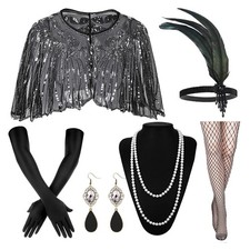 1920s Flapper Great Gatsby Accessories Roaring 20s Costume Women Kit
