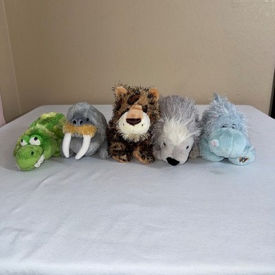 Ganz Webkinz Plush Lot 5 Crocodile Walrus Leopard Porcupine Blue Hippo Stuffie