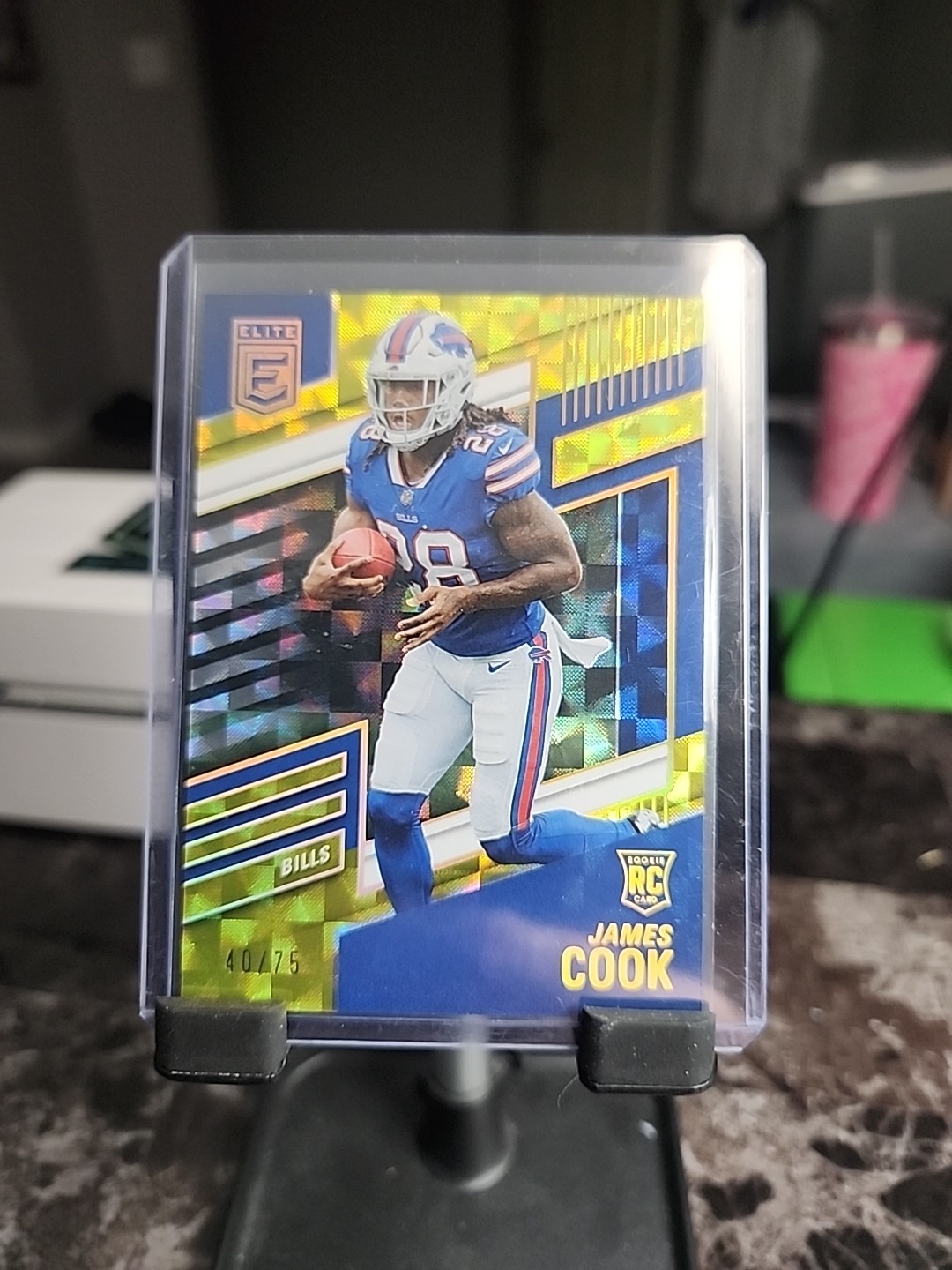 James Cook 2022 Panini Donruss Elite Yellow Rookie /75 Bills RC