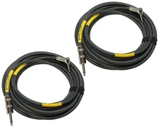 2 PACK 5 ft foot PLOYNK right angle to straight 1/4 stage monitor speaker cables