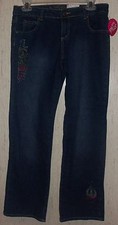 NWT GIRLS TOTAL GIRL Plus ADJUSTABLE WAIST DARK BLUE JEANS  SIZE 12 1/2