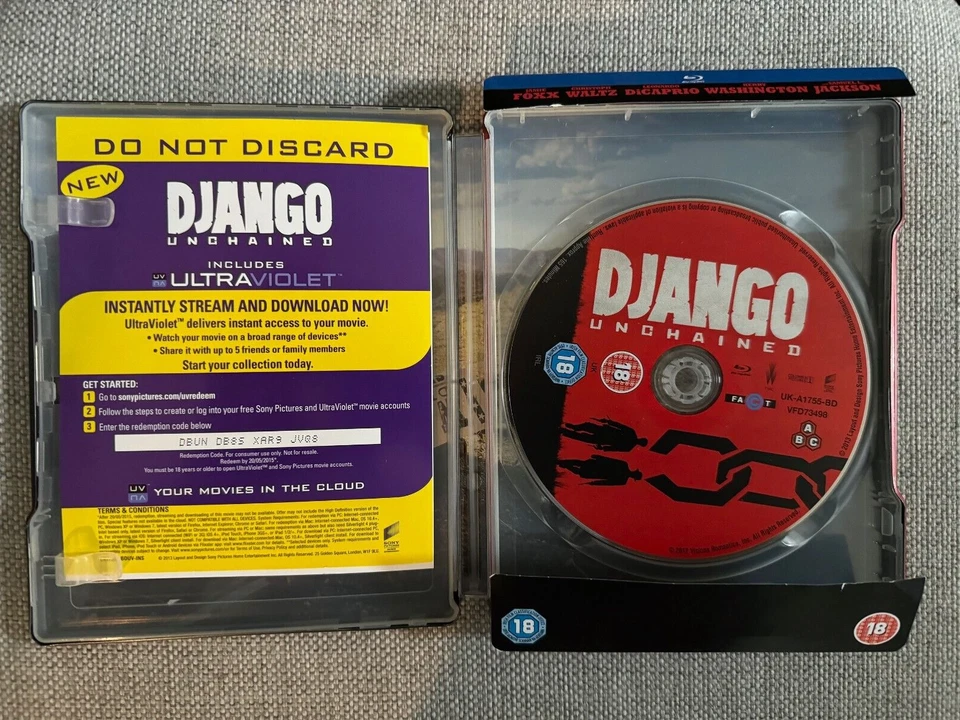 blu-ray Django Unchained Limited Edition Quentin Tarantino (REGION FREE) - Image 3 of 3