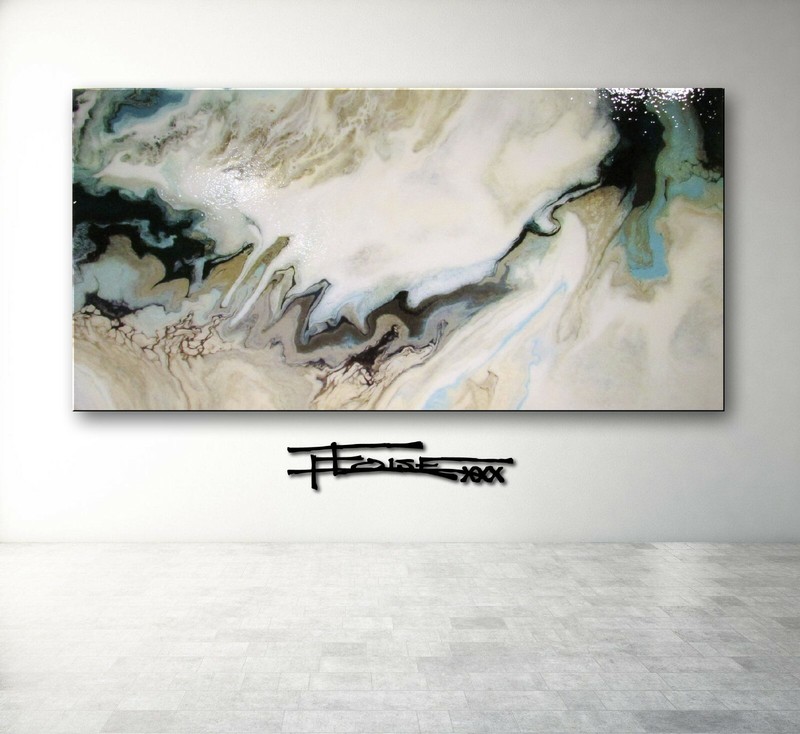 Abstract RESIN Painting Modern Canvas Wall Art Large Framed US ELOISExxx