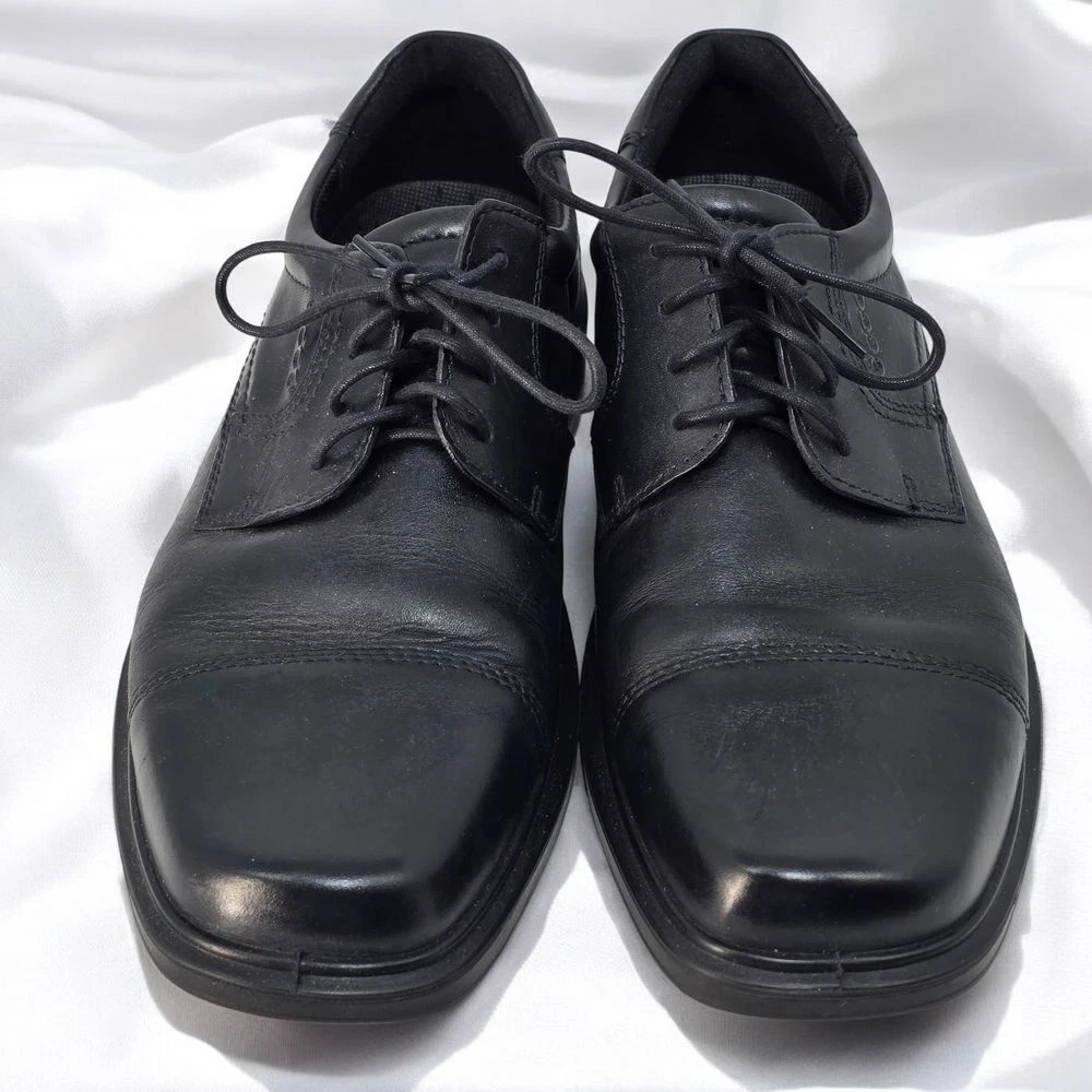 Scarpe eleganti ECCO Oxford uomo 44 (10US) nere comode punta a cappuccio casual business