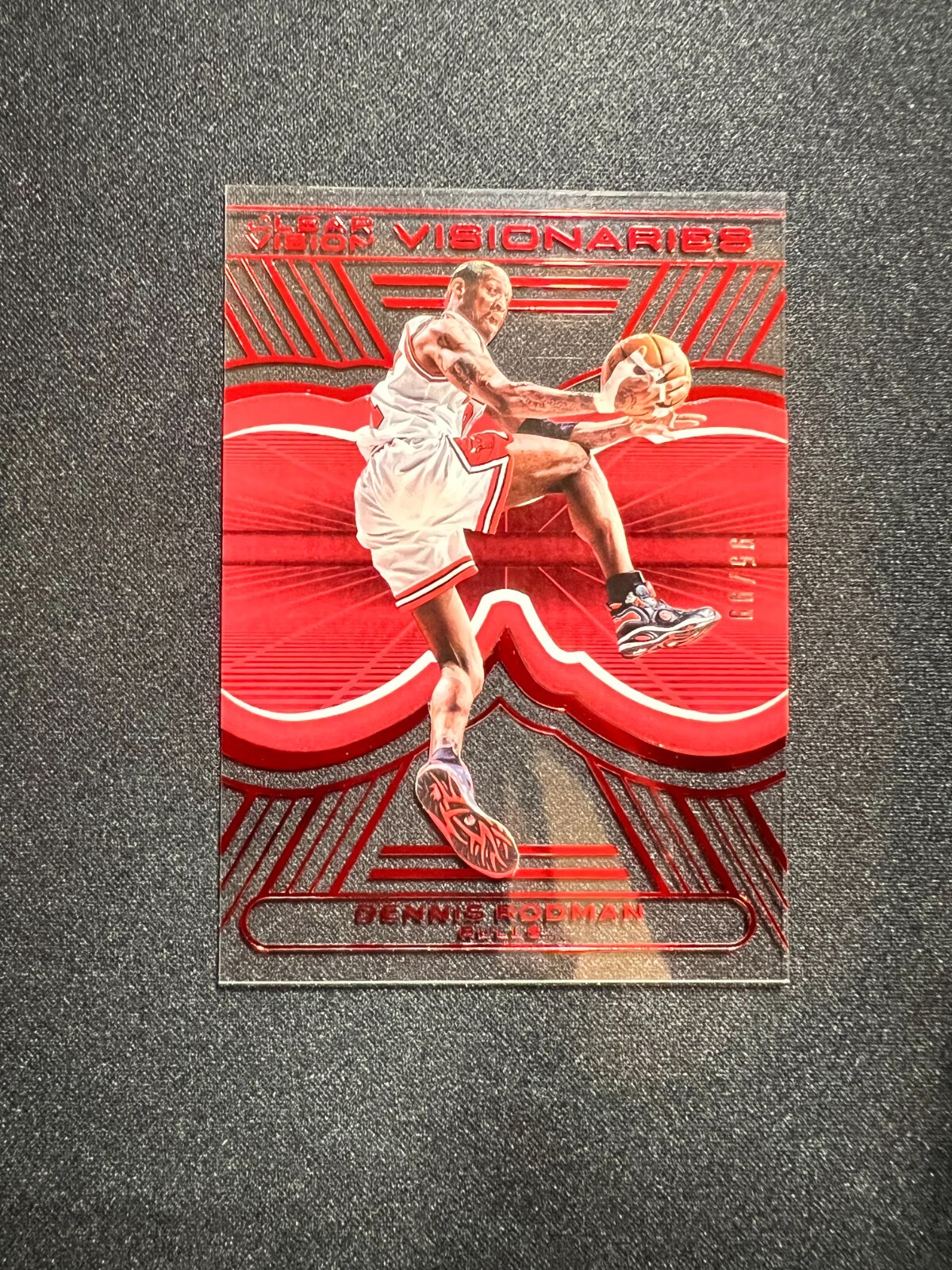 2015-16 Clear Vision Dennis Rodman Visionaries Red #95/99 Bulls