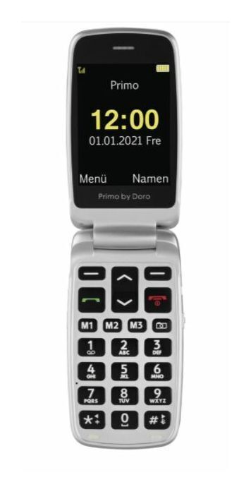Смартфон Doro Primo 408 2G, 7,11 см (2,8 дюйма), 0,3 МП, с одной SIM-картой (Graphit,